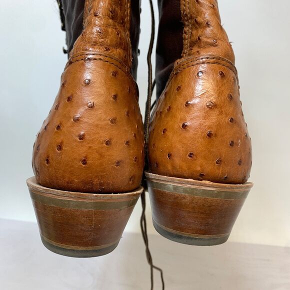 Double-H Boots Mens Size 10B Lacer Two Tone Work Boot D382 Ostrich Packer Kiltie main image 12